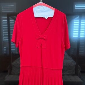 Draper James Red Dress with Bow Detail